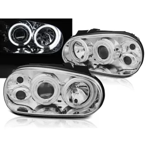 HEADLIGHTS ANGEL EYES CCFL CHROME fits VW GOLF 4 09.97-09.03