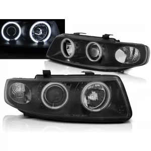 HEADLIGHTS ANGEL EYES CCFL BLACK fits SEAT LEON / TOLEDO 04.99-08.04