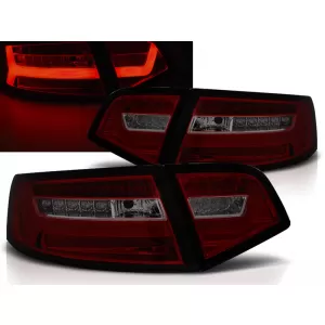 LED BAR TAIL LIGHTS RED SMOKE SEQ fits AUDI A6 08-11 SEDAN