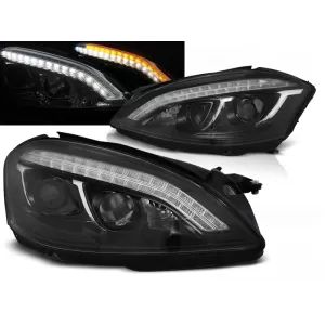XENON HEADLIGHTS DAYLIGHT BLACK fits MERCEDES W221 05-09