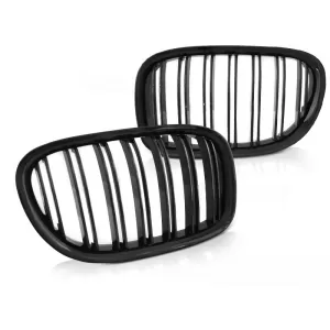 GRILLE GLOSSY BLACK DOUBLE BAR fits BMW F01 09-15