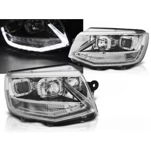 HEADLIGHTS TRUE DRL CHROME fits VW T6 15-19