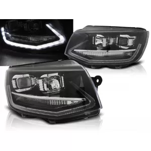 HEADLIGHTS TRUE DRL BLACK fits VW T6 15-19