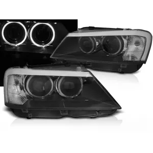 HEADLIGHTS ANGEL EYES LED BLACK fits BMW X3 F25 10-07.14