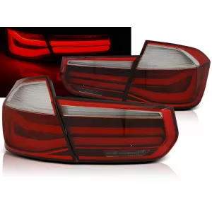 LED BAR TAIL LIGHTS RED SMOKE fits BMW F30 11-15