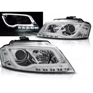 HEADLIGHTS TUBE LIGHT DRL CHROME fits AUDI A3 8P 08-12