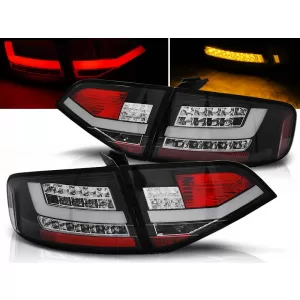 LED TAIL LIGHTS BLACK fits AUDI A4 B8 08-11 SEDAN