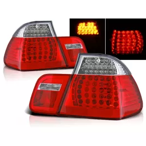 LED TAIL LIGHTS RED WHITE fits BMW E46 09.01-03.05 SEDAN