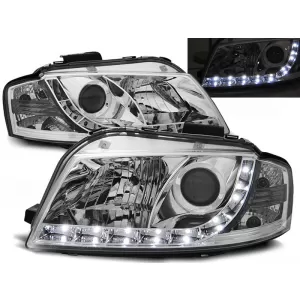 HEADLIGHTS DAYLIGHT CHROME fits AUDI A3 8P 05.03-03.08