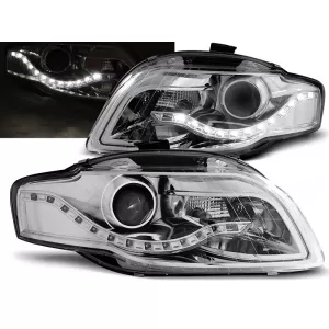 HEADLIGHTS DAYLIGHT CHROME fits AUDI A4 B7 11.04-03.08