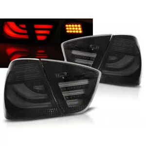 LED BAR TAIL LIGHTS SMOKE BLACK fits BMW E90 03.05-08.08