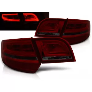 LED TAIL LIGHTS RED SMOKE fits AUDI A3 8P 04-08 SPORTBACK