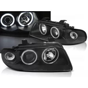 HEADLIGHTS ANGEL EYES CCFL BLACK fits AUDI A4 11.94-12.98