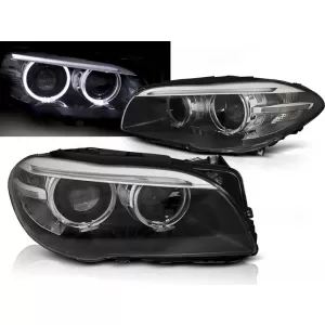 XENON HEADLIGHTS ANGEL EYES LED DRL BLACK fits BMW F10 F11 10-07.13