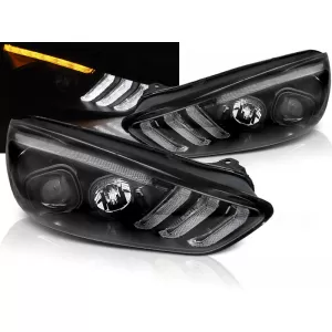 FORD FOCUS MK3 15-18 BLACK DRL LED SEQ INDICAOR