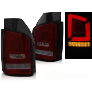 LED BAR TAIL LIGHTS RED SMOKE SEQ fits VW T5 10-15