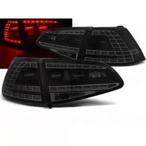LED TAIL LIGHTS SPORT BLACK SMOKE SEQ fits VW GOLF 7 13-17