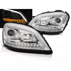 HEADLIGHTS TUBE LIGHT CHROME SEQ fits MERCEDES W164 ML M-KLASA 05-07