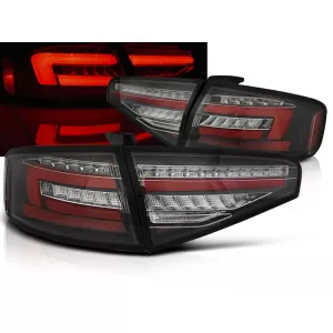 LED BAR TAIL LIGHTS BLACK SEQ fits AUDI A4 B8 12-15 SEDAN OEM LED