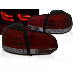 LED BAR TAIL LIGHTS RED SMOKE fits VW GOLF 6 10.08-12