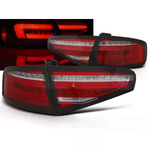 LED BAR TAIL LIGHTS RED WHIE SEQ fits AUDI A4 B8 12-15 SEDAN OEM LED