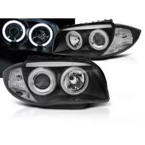 HEADLIGHTS ANGEL EYES CCFL BLACK fits BMW 1 E87/E81/82/88 04-11