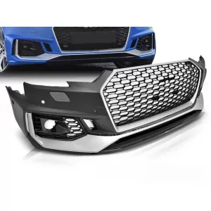 FRONT BUMPER SPORT SILVER BLACK PDC fits AUDI A4 B9 08.15-19 