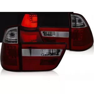 LED BAR TAIL LIGHTS RED SMOKE fits BMW X5 E53 09.99-10.03