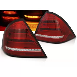 LED BAR TAIL LIGHTS RED WHITE SEQ fits MERCEDES W203 SEDAN 00-04