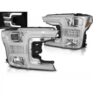 HEADLIGHTS TUBE LIGHT CHROME fits FORD F150 MK13 17-20