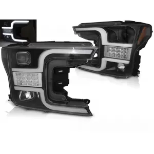 HEADLIGHTS TUBE LIGHT BLACK fits FORD F150 MK13 17-20