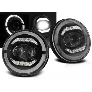 CHRYSLER JEEP WRANGLER TJ/ LJ/ JK 96-18 ANGEL EYE LED BLACK