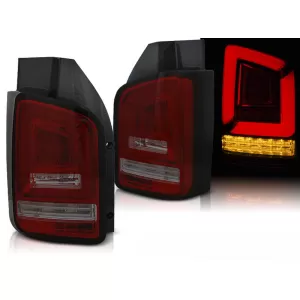 LED BAR TAIL LIGHTS RED SMOKE SEQ fits VW T6 15-19 TR