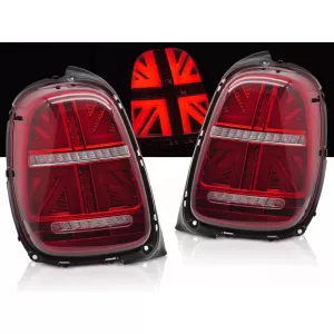 LED TAIL LIGHTS RED WHITE SEQ fits MINI COOPER F55 F56 F57 14-17 6-PIN