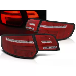 LED BAR TAIL LIGHTS RED WHIE SEQ fits AUDI A3 8P 5D 03-08