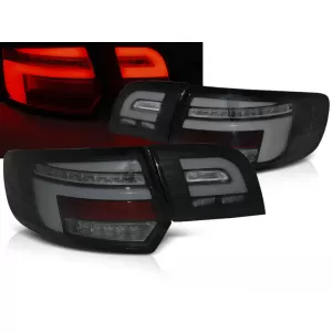 LED BAR TAIL LIGHTS BLACK SEQ fits AUDI A3 8P 5D 08-12