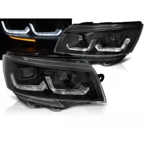 HEADLIGHTS TUBE LIGHT BLACK DRL SEQ fits VW T6.1 20-