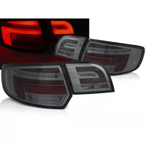 LED BAR RED TAIL LIGHTS SMOKE SEQ fits AUDI A3 8P 5D 03-08