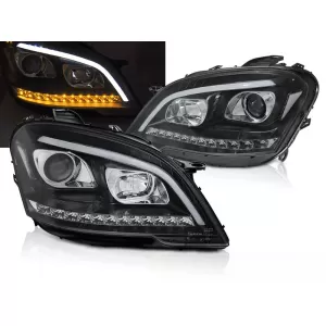 HEADLIGHTS TUBE LIGHT BLACK SEQ fits MERCEDES W164 ML M-KLASA 09-11