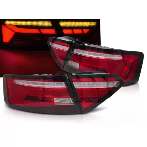 LED BAR TAIL LIGHTS RED WHITE SEQ fits AUDI A5 11-16