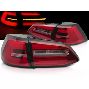 LED TAIL LIGHTS RED WHITE SEQ fits VW GOLF 7 17-19 SW