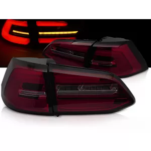LED TAIL LIGHTS RED SMOKE SEQ fits VW GOLF 7 13-17 SW
