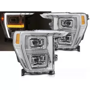 LED HEADLIGHTS TUBE LIGHT CHROME fits FORD F150 MK14 20-23
