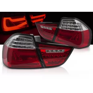 LED BAR TAIL LIGHTS RED WHITE SEQ fits BMW E90 09-11