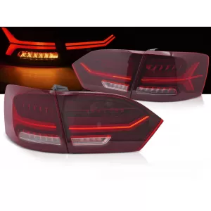 LED BAR TAIL LIGHTS RED WHITE fits VW JETTA VI 11-14