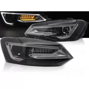 HEADLIGHTS BLACK LED fits VW POLO V 09-17