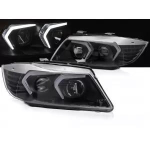 HEADLIGHTS LED BLACK fits BMW E90/E91 05-08