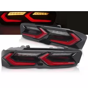 LED TAILIGHTS RED BLACK fits CHEVROLET CAMARO 19-23