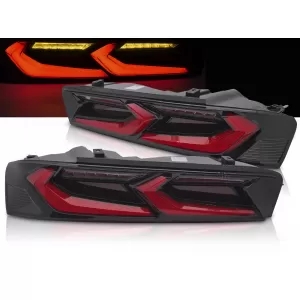 LED TAILIGHTS RED BLACK fits CHEVROLET CAMARO 16-18