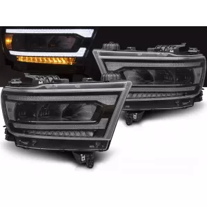 LED HEADLIGHTS DRL SEQ fits DODGE RAM 19-22